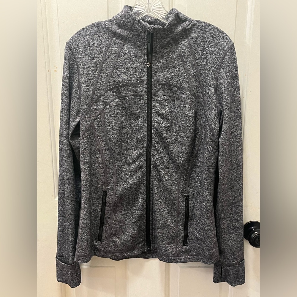 🍋 LIKE NEW Lululemon Define Jacket in Heathered Black - Sz 12